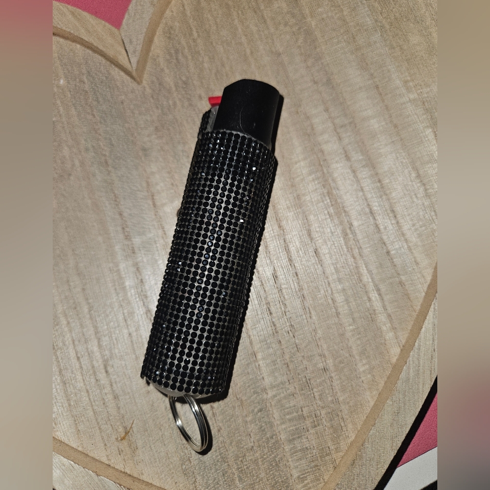 Black Rhinestone Dog Repellent